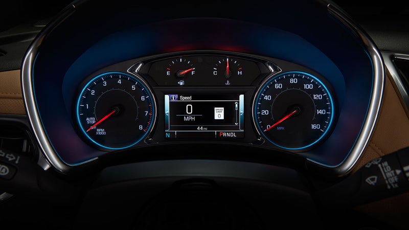 Close-up of the speedometer in a Chevrolet Equinox