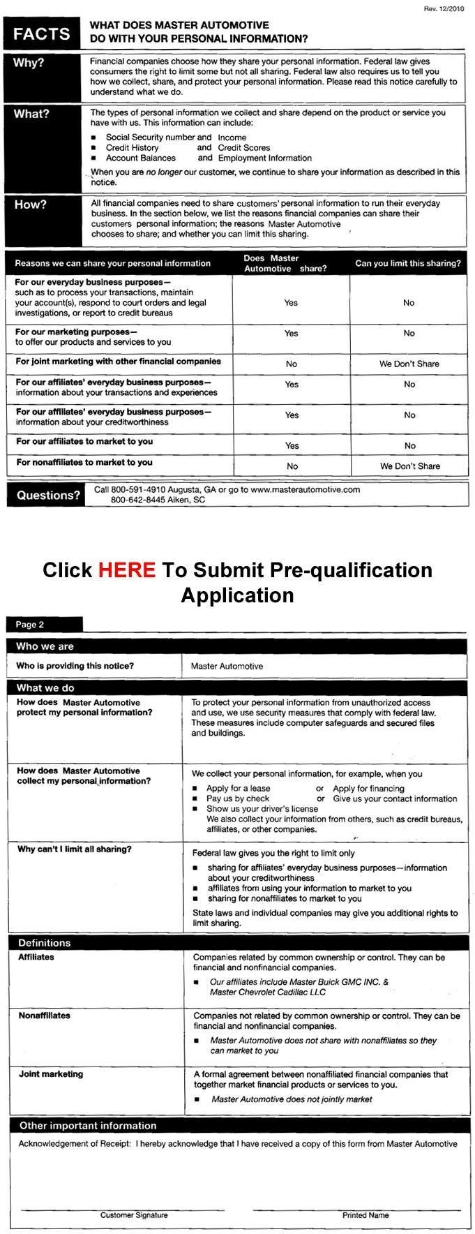PRIVACY POLICIES STATEMENTS