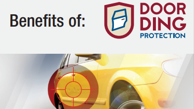 Benefits of Door Ding banner with Car image